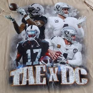 TAE X DC NFL Las Vegas Raiders Graphic T-shirt Size Medium